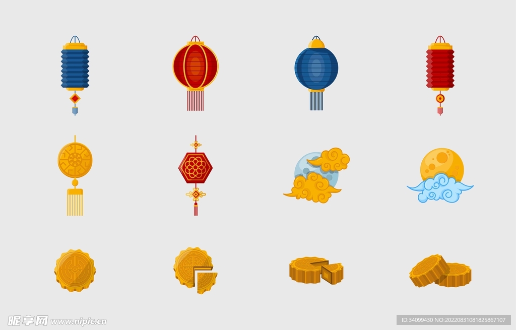 ai矢量中秋节素材