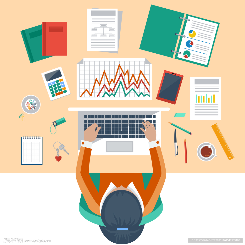 商务扁平办公素材