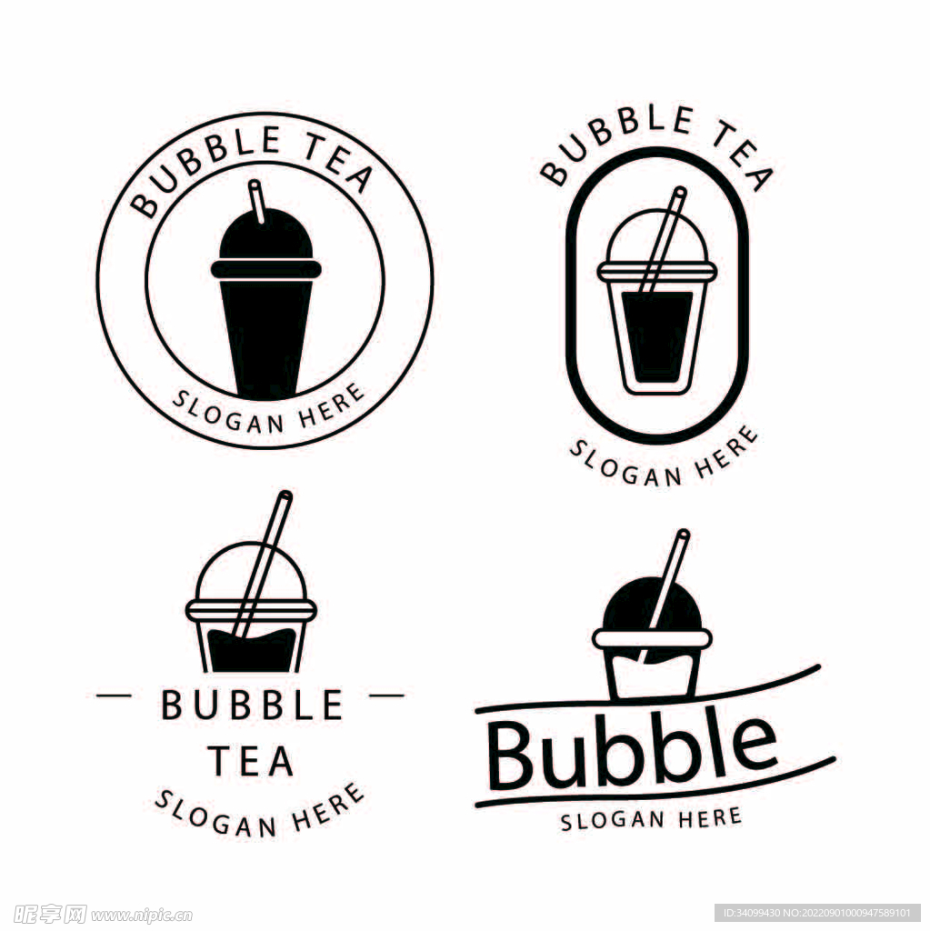 ai矢量简约奶茶图标