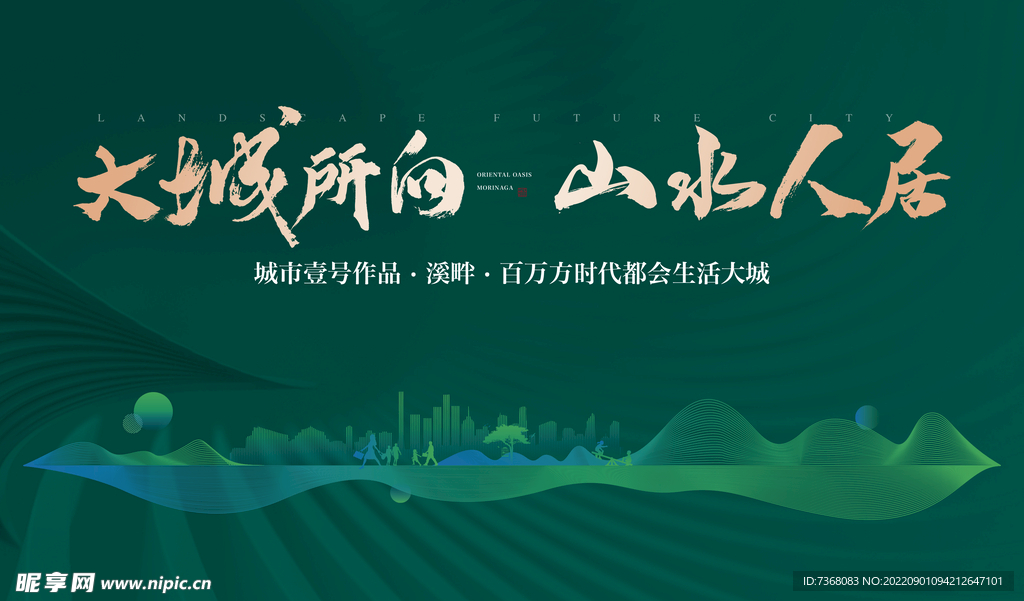 地产绿色城市生态大城主形象展板