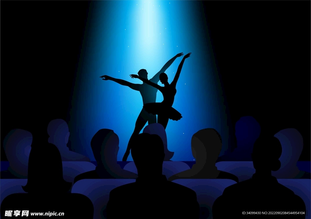 ai矢量唯美芭蕾舞