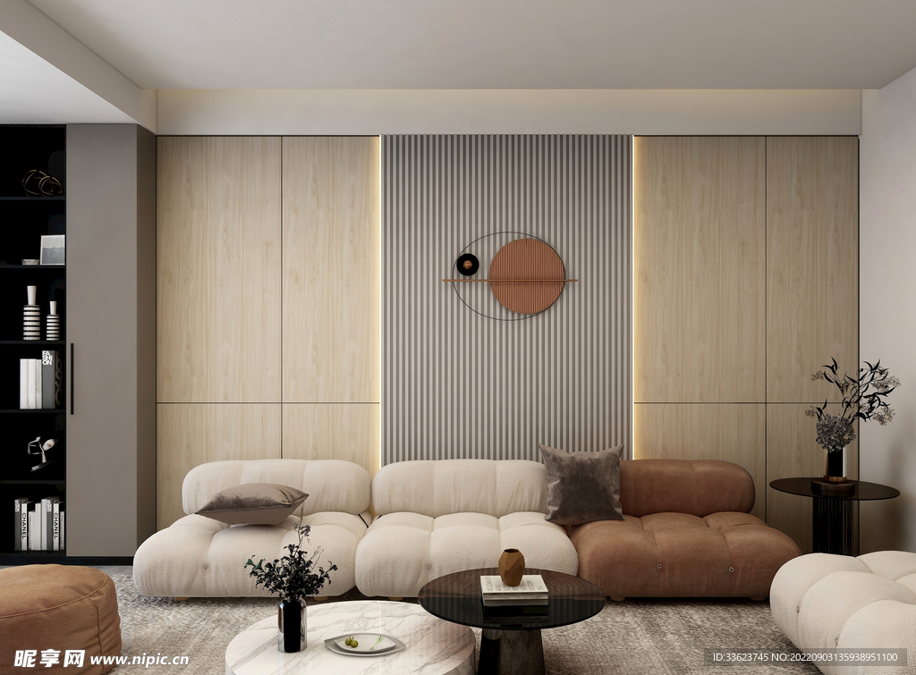 现代简约沙发背景墙