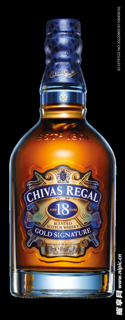 洋酒芝华士18年灯箱海报展板