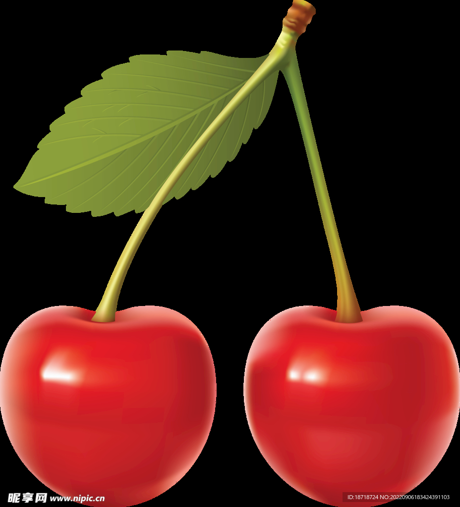 卡通樱桃png透明背景素材