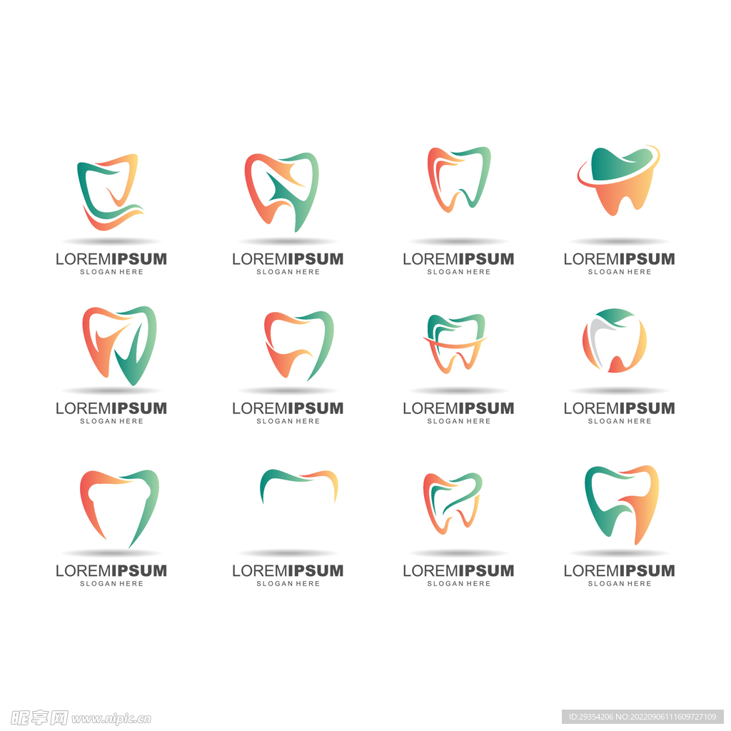 口腔牙齿logo设计图片
