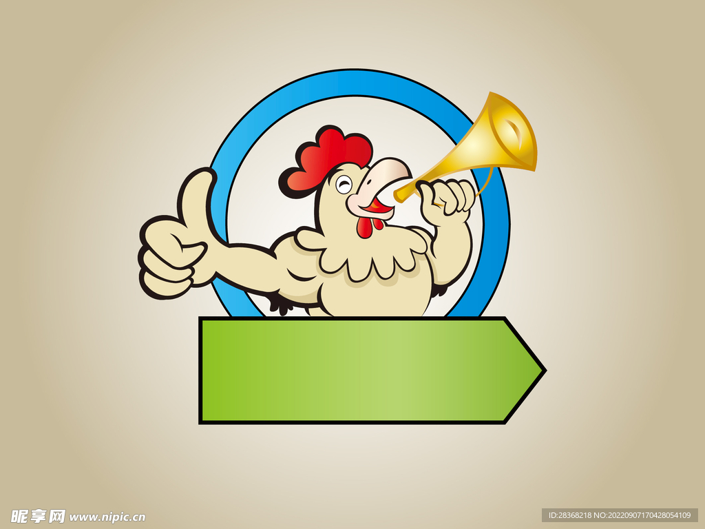 卡通鸡标志logo
