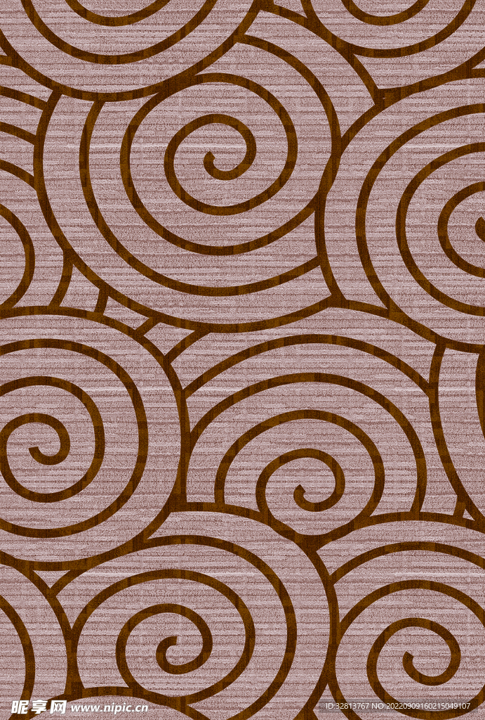 仿布纹带花纹地毯