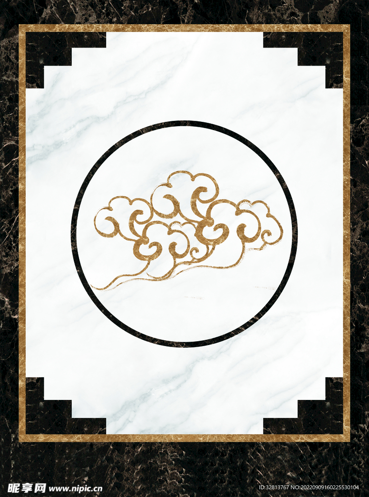 仿大理石祥云地垫