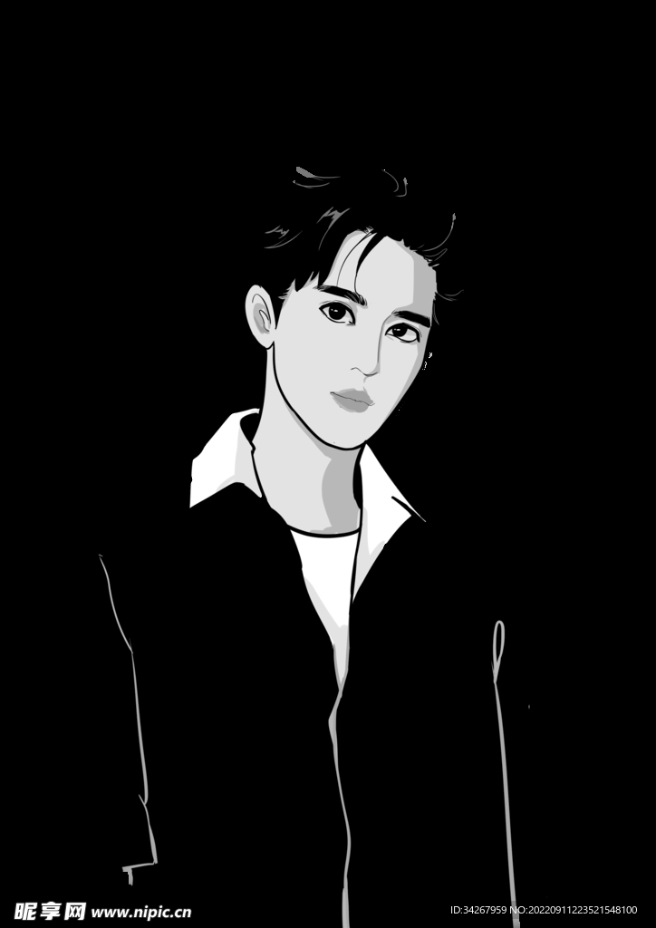 音乐节海报明星插画