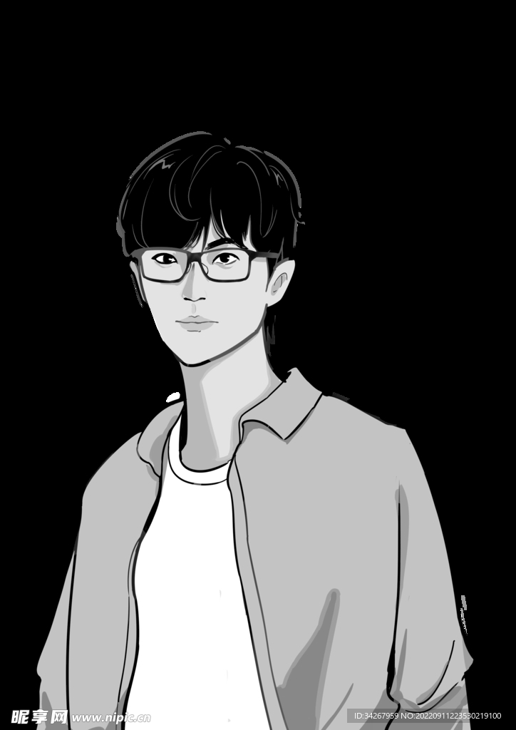 音乐节海报插画人物