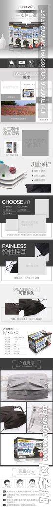 口罩详情页 成人儿童  医用 