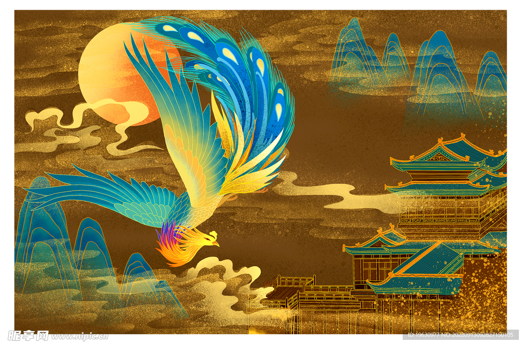 仙山楼阁凤凰飞