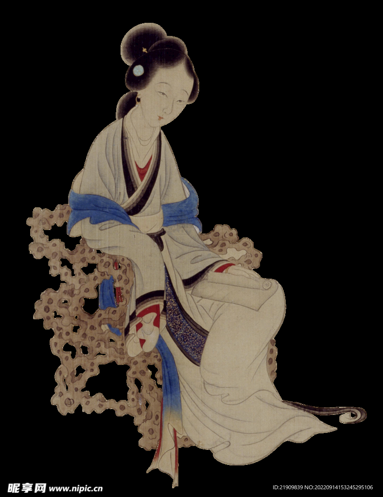 元机诗意图 仕女图