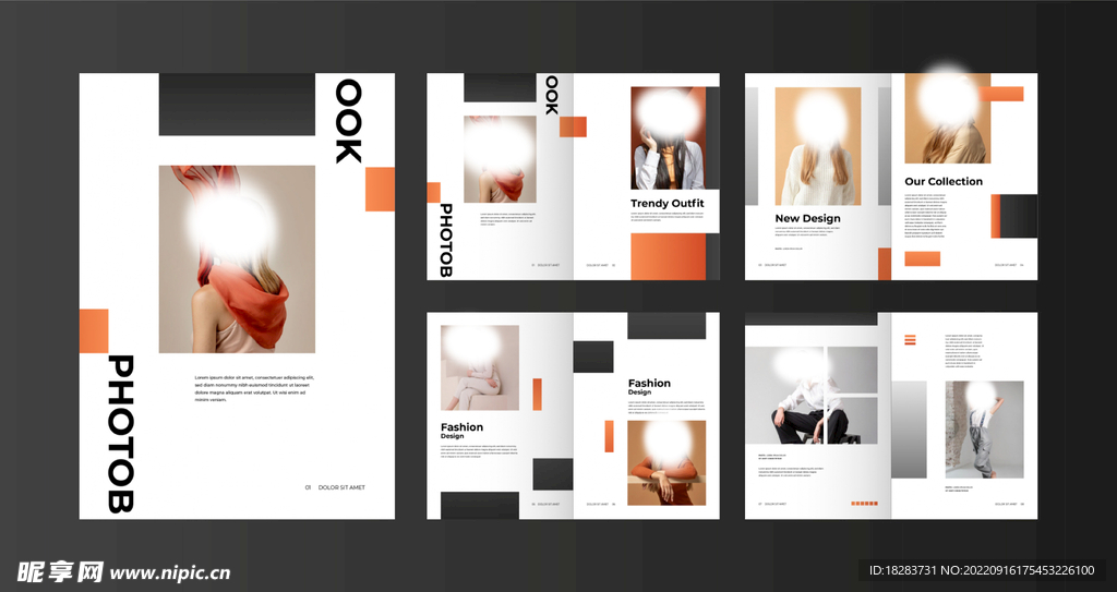 时尚女性宣传册海报素材