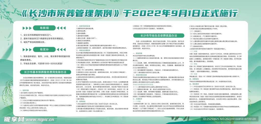 殡葬管理条例展板