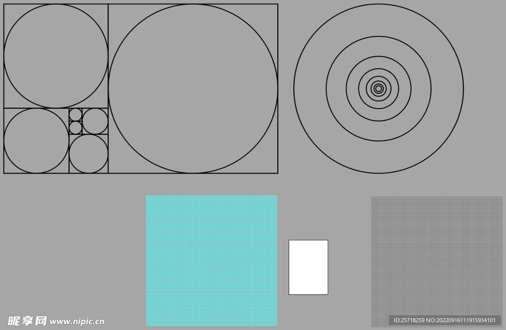 黄金比例分割圆