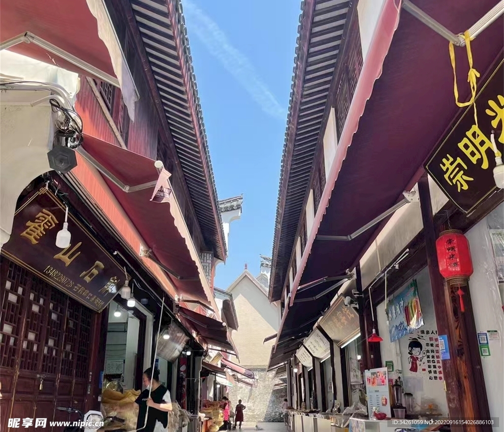 上海崇明岛上的商铺