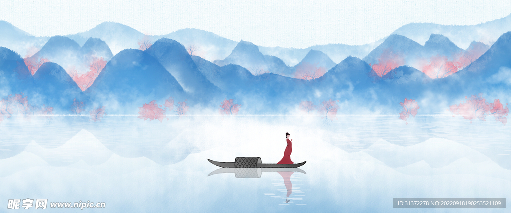 水墨山水素材图片