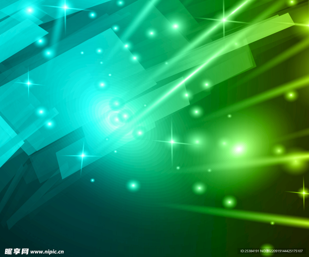 绿色光线几何背景