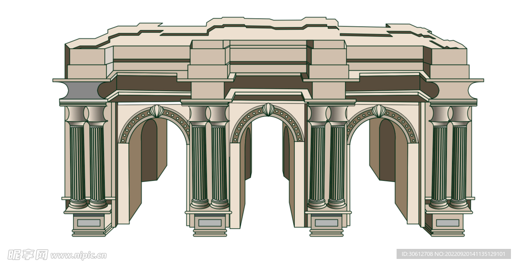郑州凯旋门矢量图