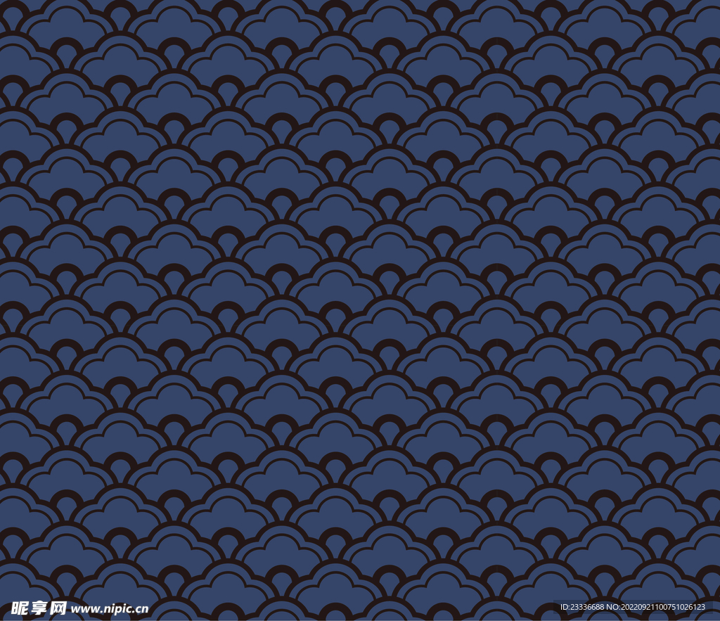 无缝拼接国风矢量素材