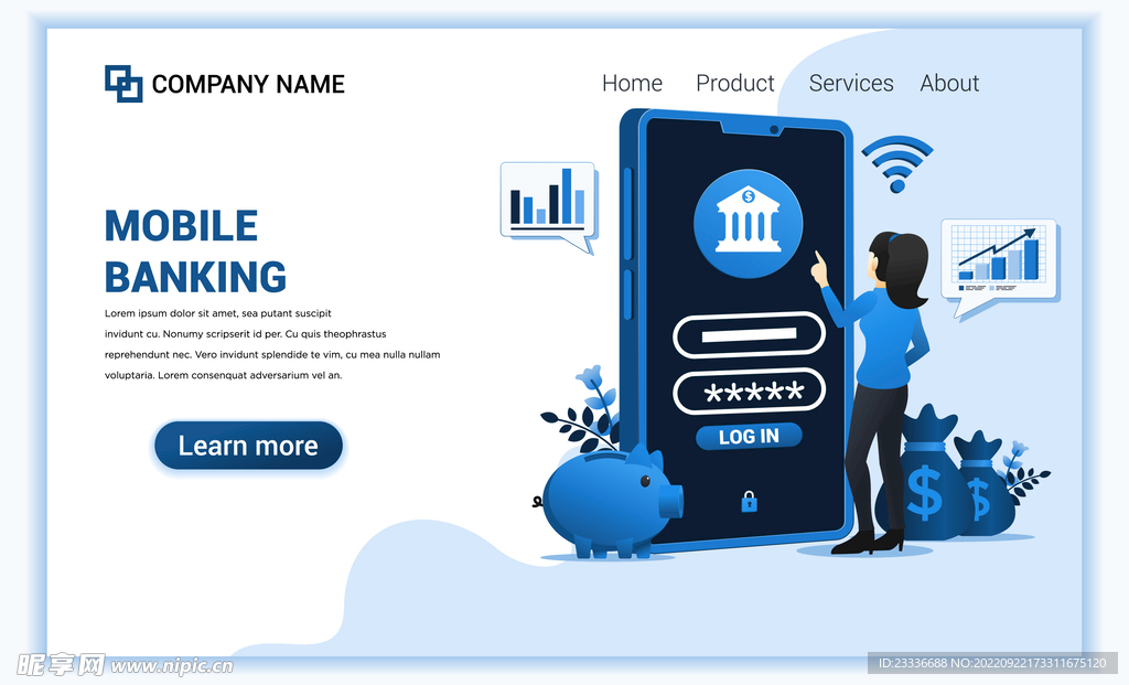 互联网扁平人物插画