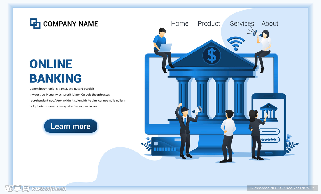 互联网扁平人物插画