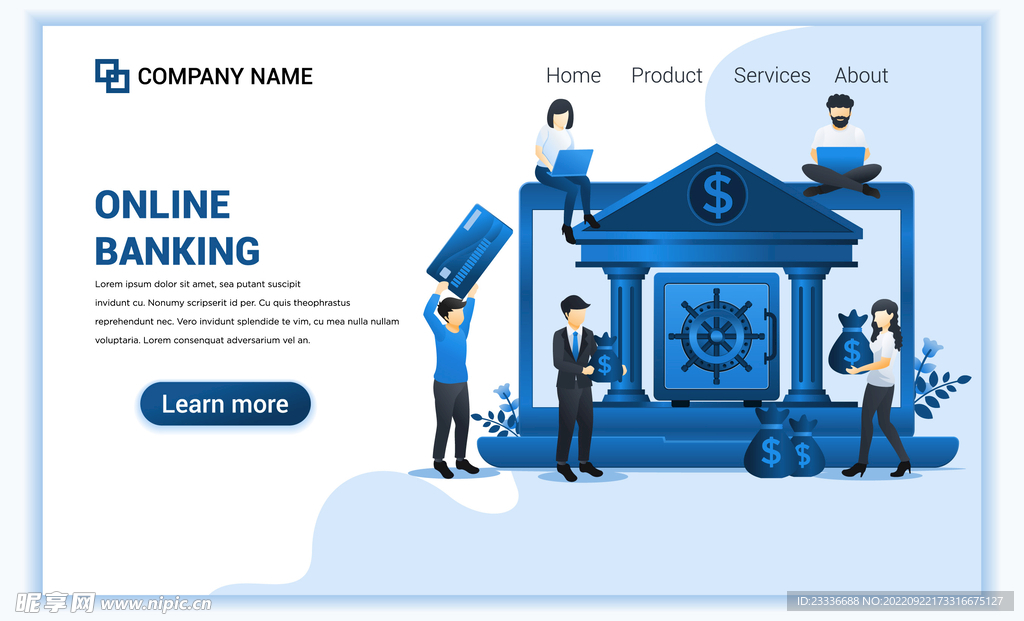 互联网扁平人物插画