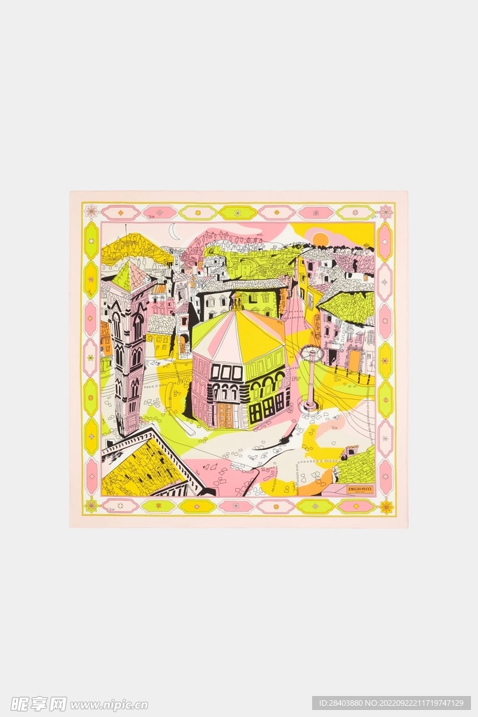 大牌  方巾  数码印花  