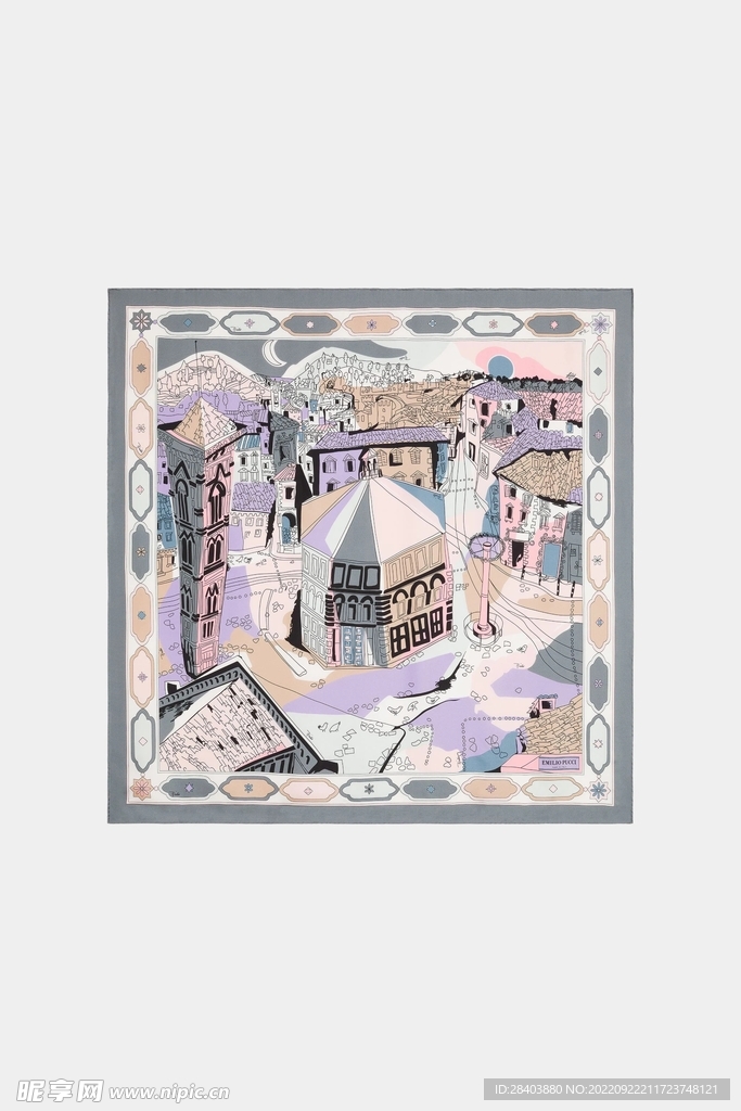 大牌  方巾  数码印花  