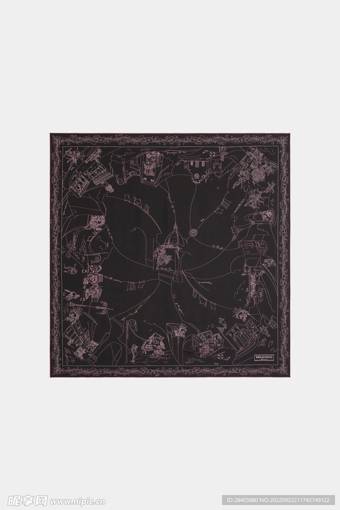 大牌  方巾  数码印花  