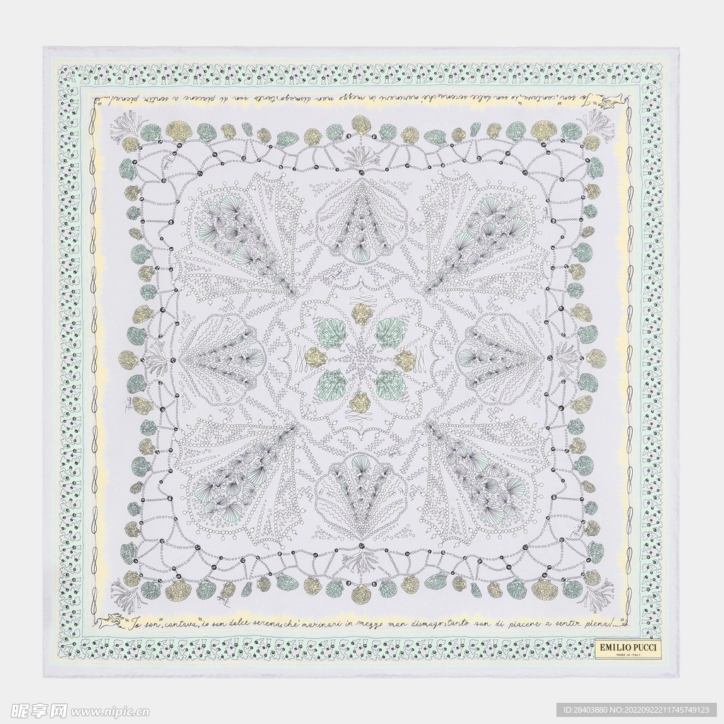 大牌  方巾  数码印花  