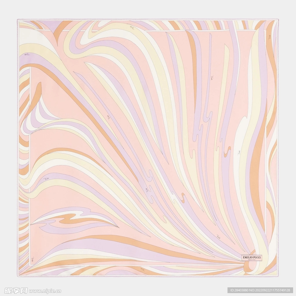 大牌  方巾  数码印花  