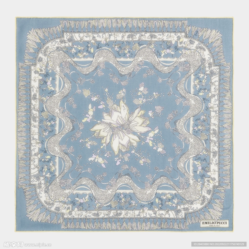 大牌  方巾  数码印花  