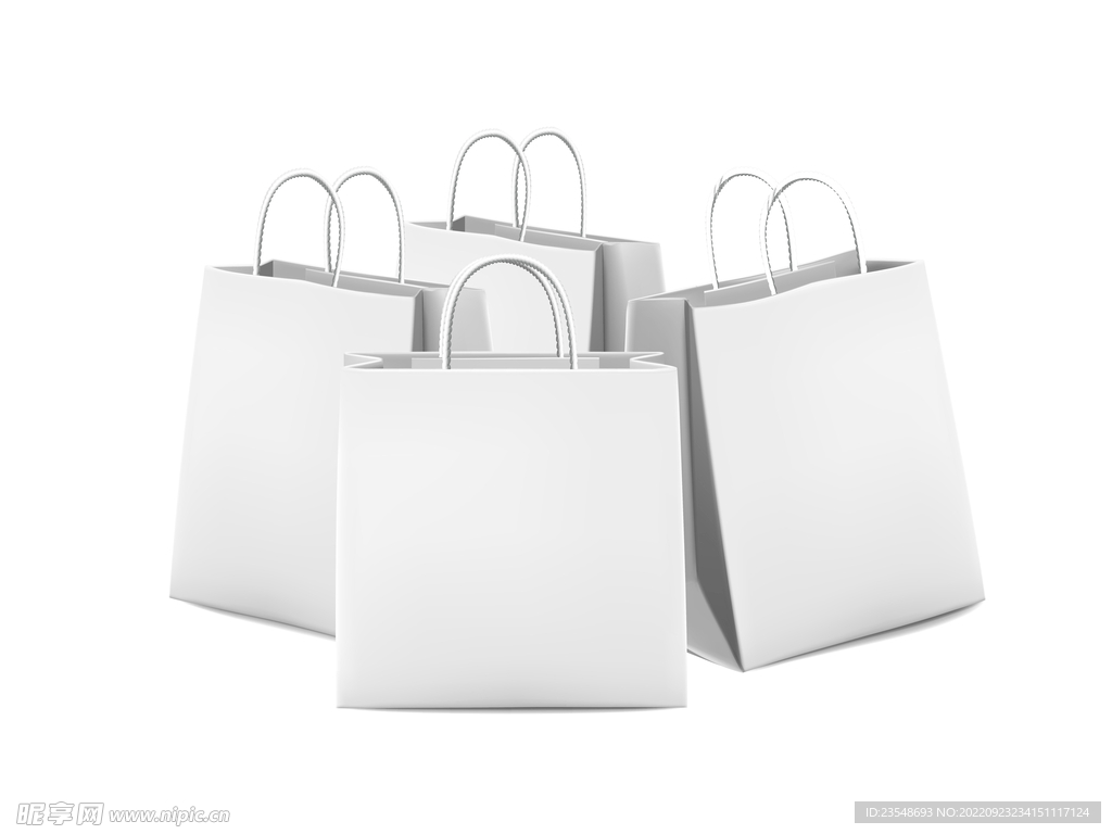 白色矢量纸袋