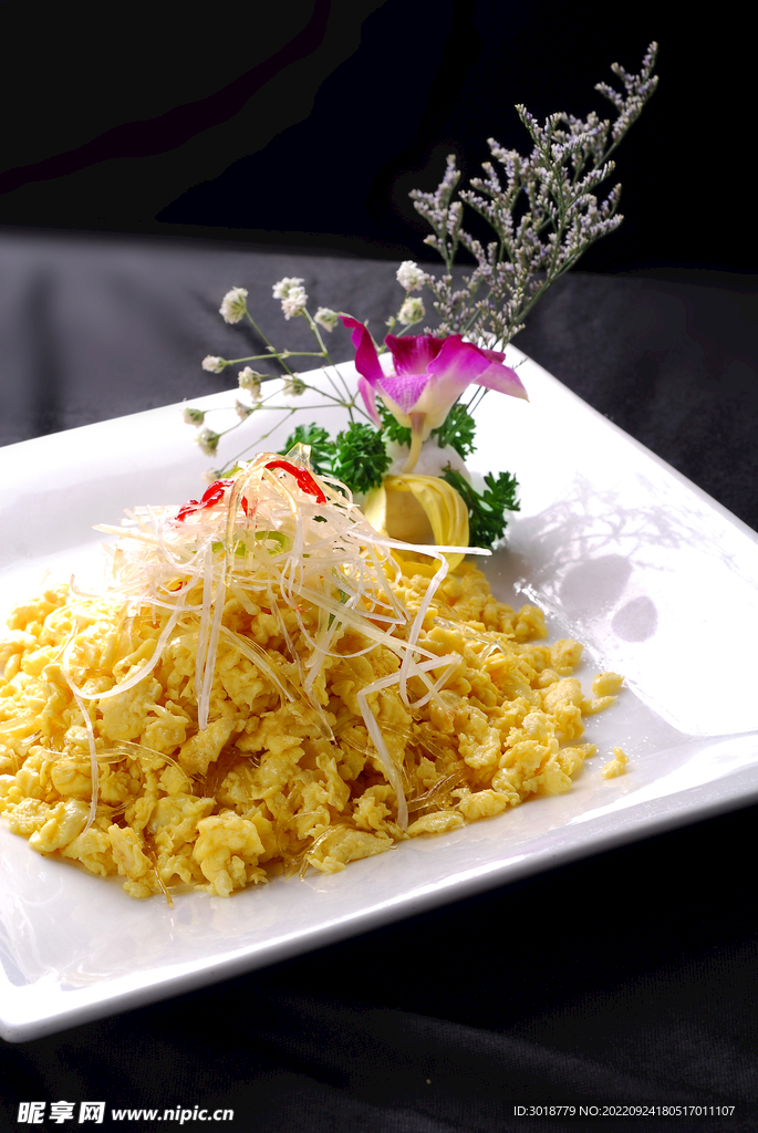 热菜桂花金丝翅