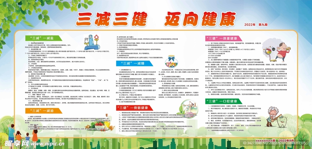 三减三健   卫生展板   
