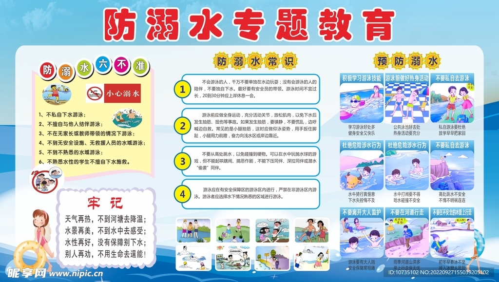 防溺水宣传栏