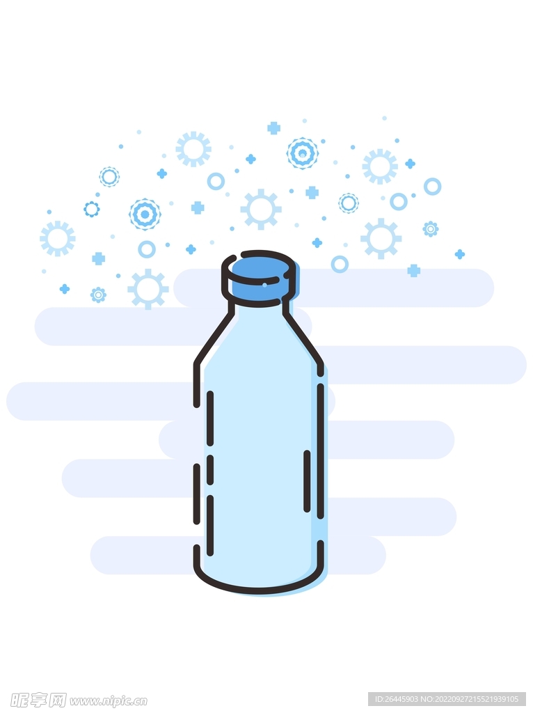 羊了个羊矢量扁平化饮料瓶元素