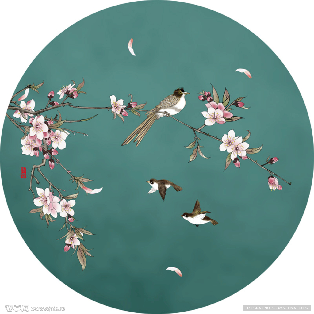 花鸟中式艺术挂画装饰画