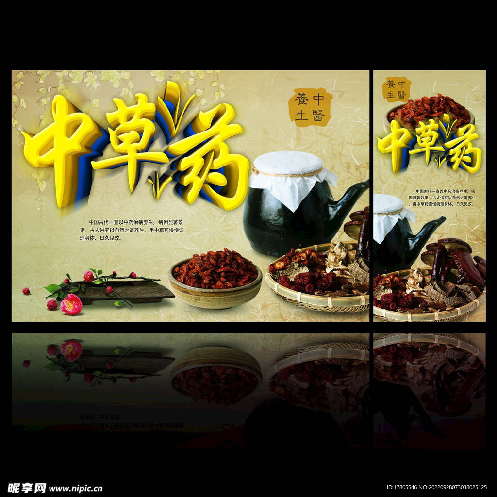 中草药  海报素材  中医文化