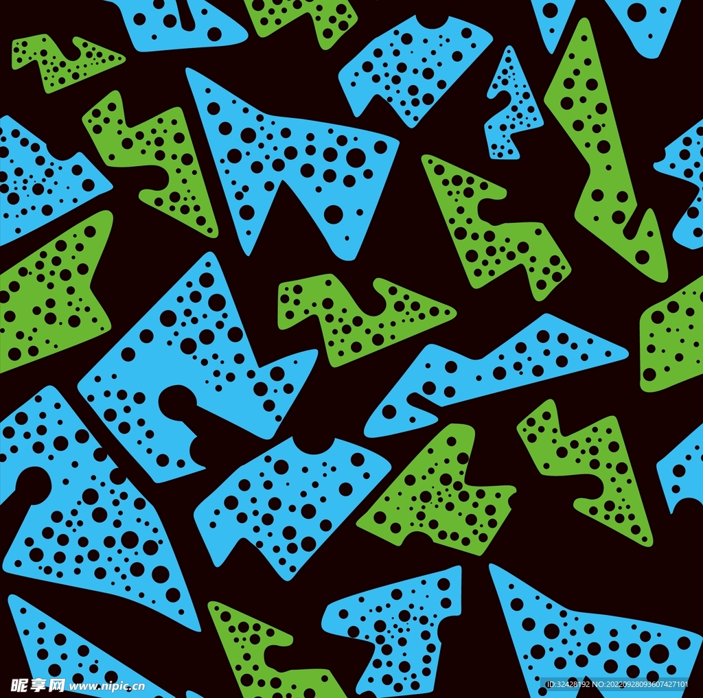 潮流印花无缝分层