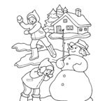 圣诞节矢量黑白图片