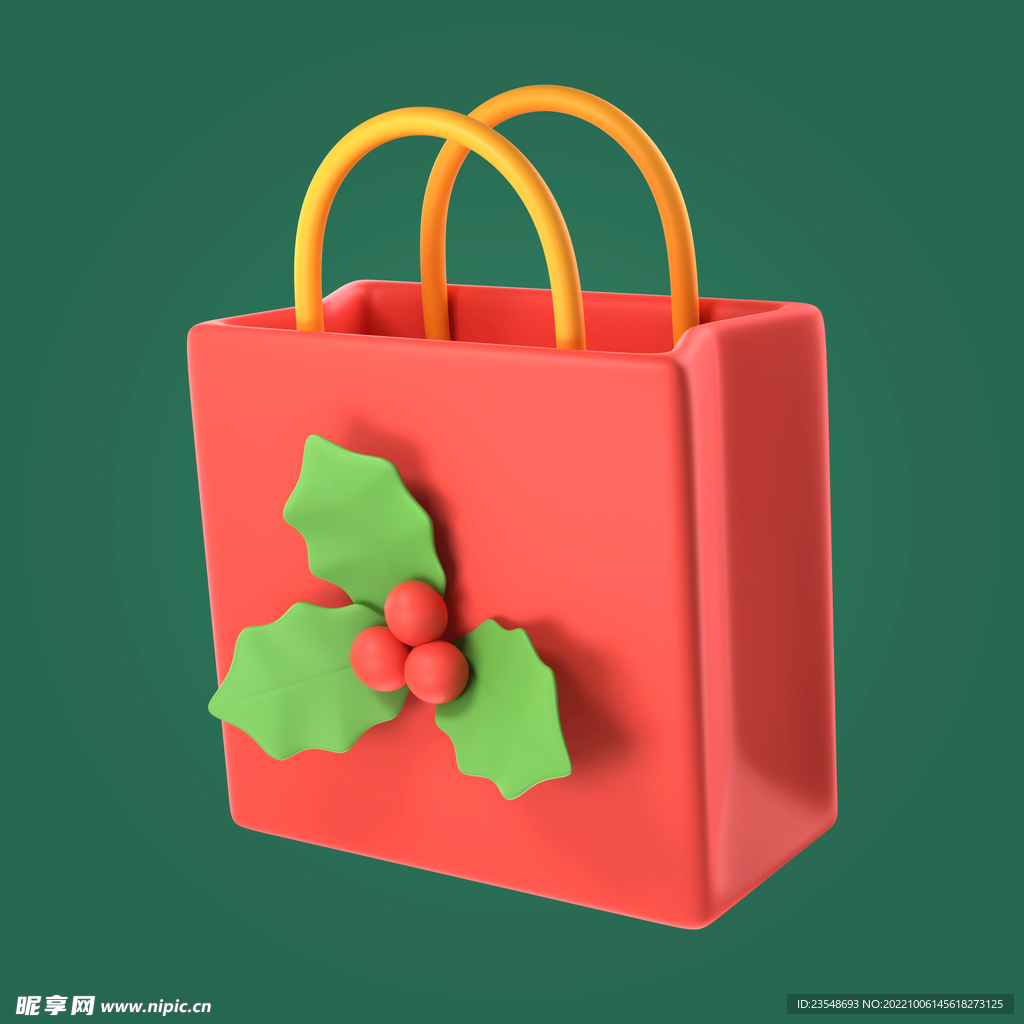 3d圣诞节袋子