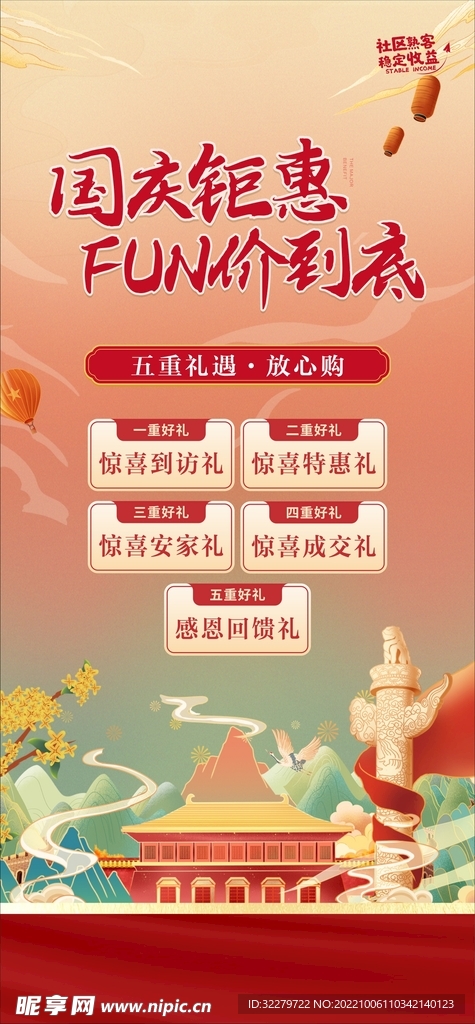 国庆微推图 ps底图分层