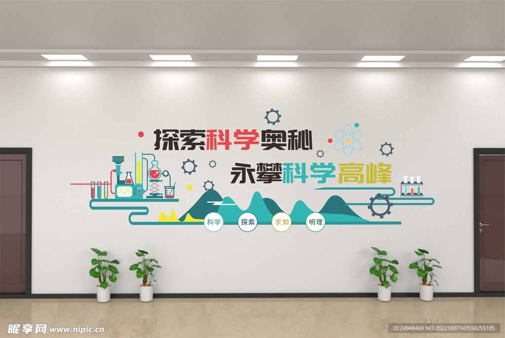 学校科学实验室文化墙