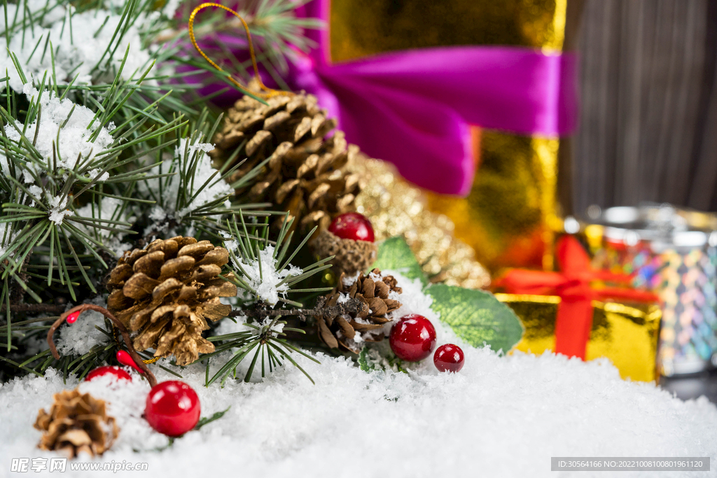 圣诞节松果装饰