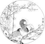 鸳鸯白描底稿