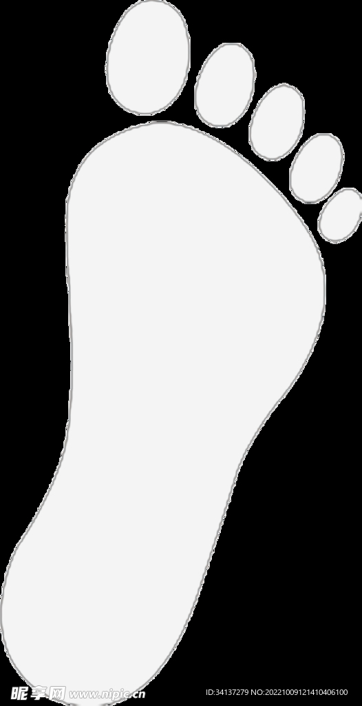 白色脚印