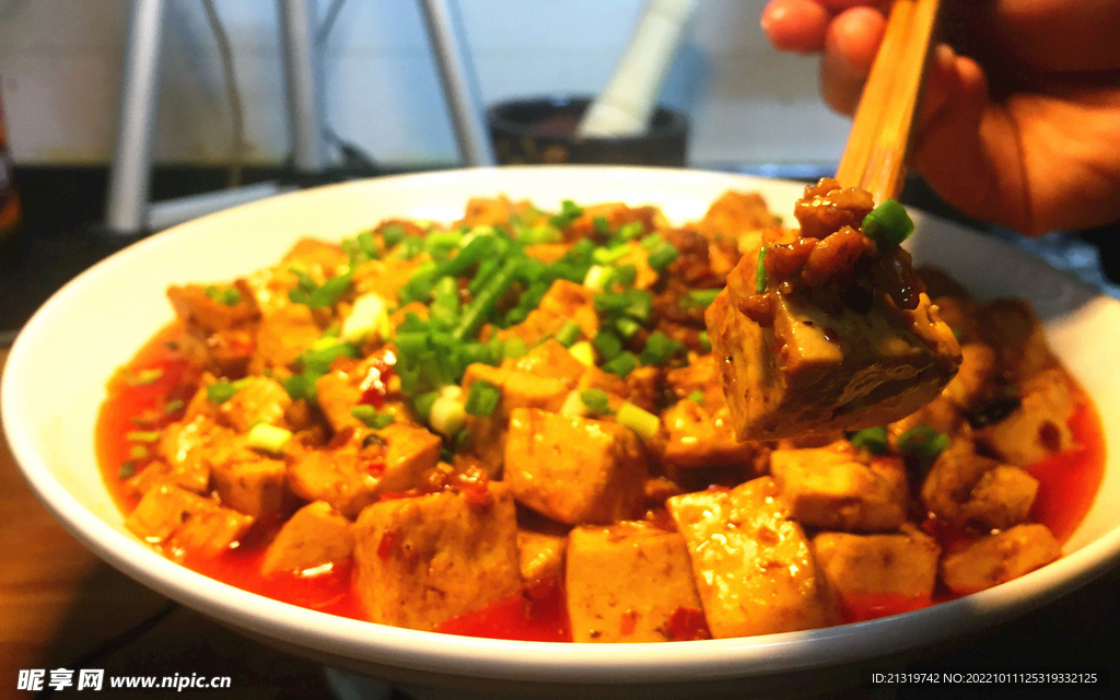 麻婆豆腐特写
